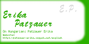 erika patzauer business card